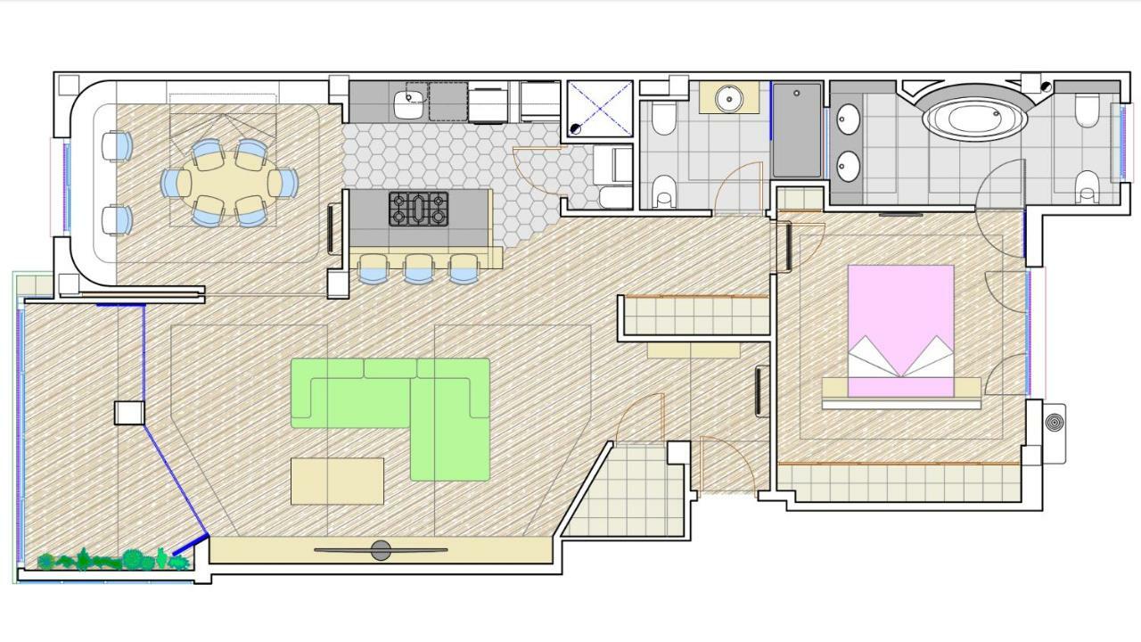 Hexagonal Design Apartment Valence Extérieur photo